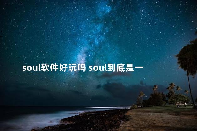 soul软件好玩吗 soul到底是一个什么样的软件